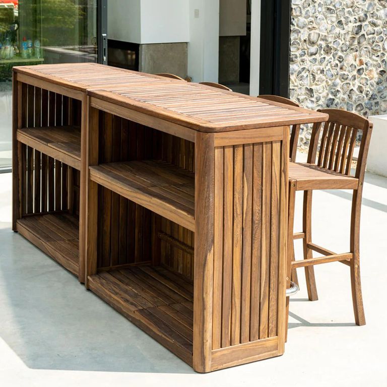 Bolney Bar Counter - Garden - Acacia Wood