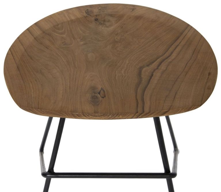 Belfort Set of 2 Teak Wood Barstool