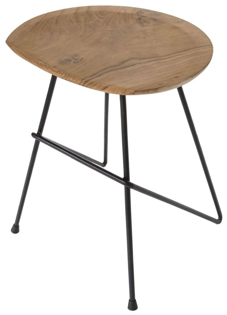 Belfort Set of 2 Teak Wood Barstool