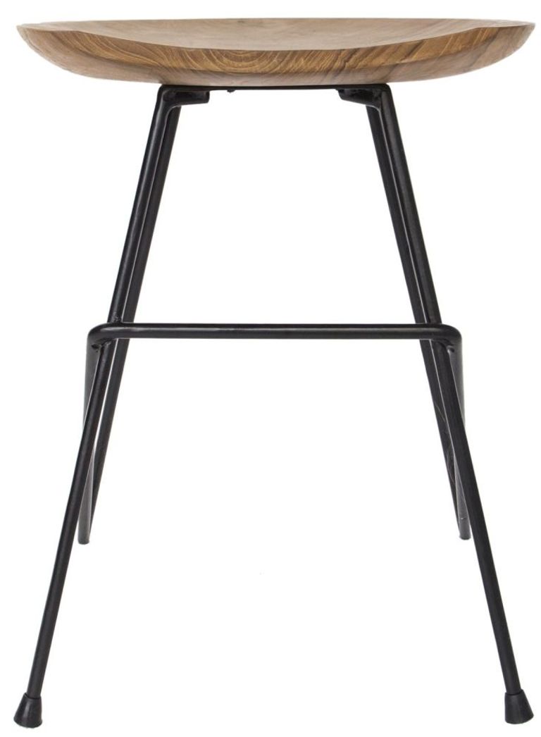 Belfort Set of 2 Teak Wood Barstool