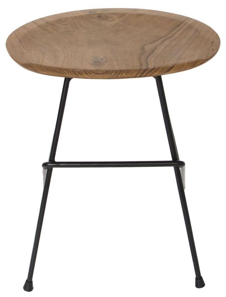Belfort Set of 2 Teak Wood Barstool