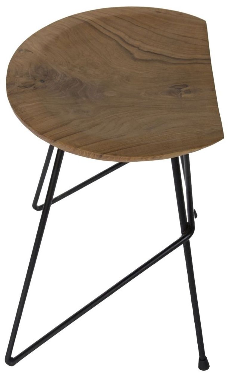 Belfort Set of 2 Teak Wood Barstool