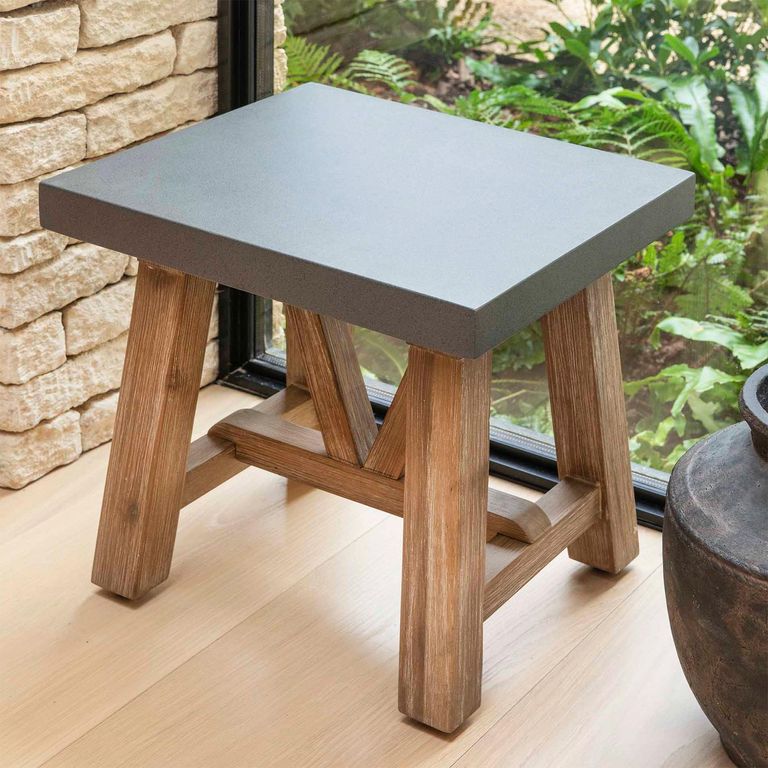 Chilford Outdoor Stool Grey Slate