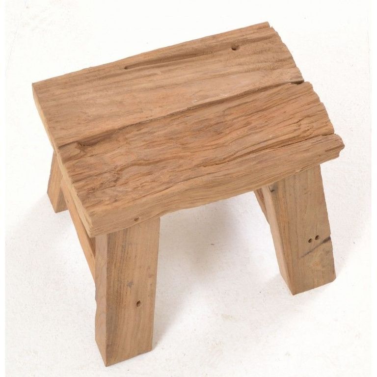 Shoreditch Small Rustic Teak Stool
