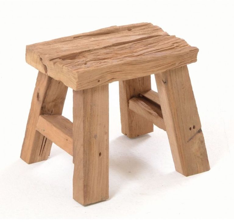 Shoreditch Small Rustic Teak Stool
