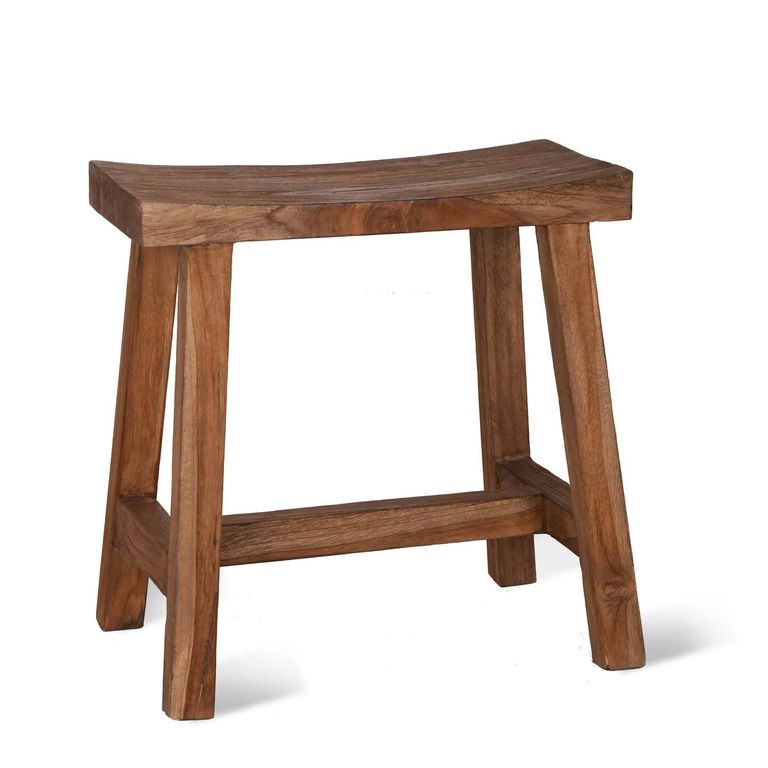 St Mawes Outdoor Stool Reclaimed Teak Wood