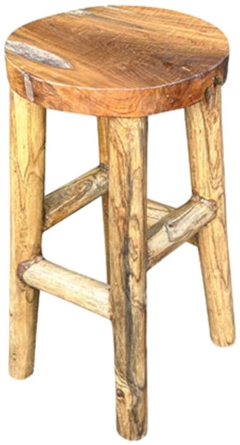 Teak Root Stool - Round Top