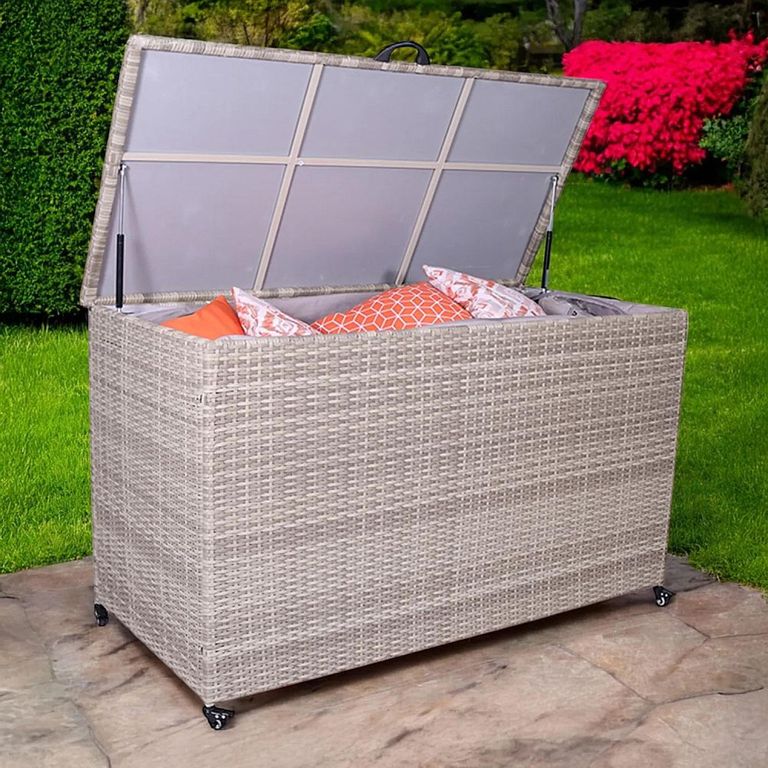 Garden Storage Box - Natural - 826L - Rattan Weave