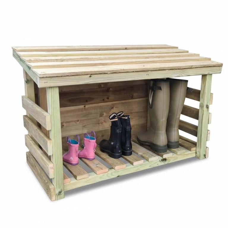 Churnet Valley Heavy Duty Timber Wood Garden Boot Store