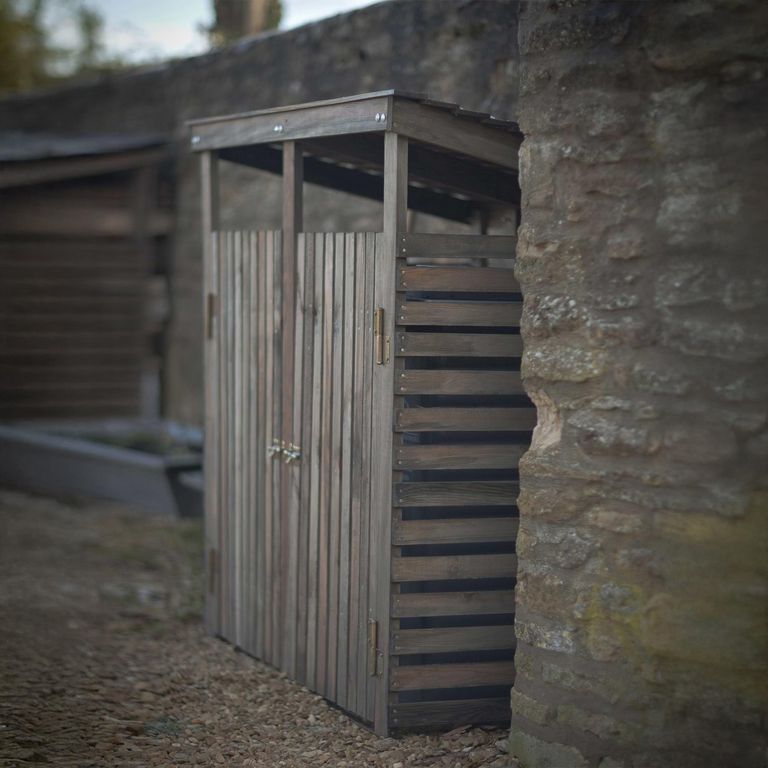 Aldsworth Outdoor Bin Store Double Natural Wood