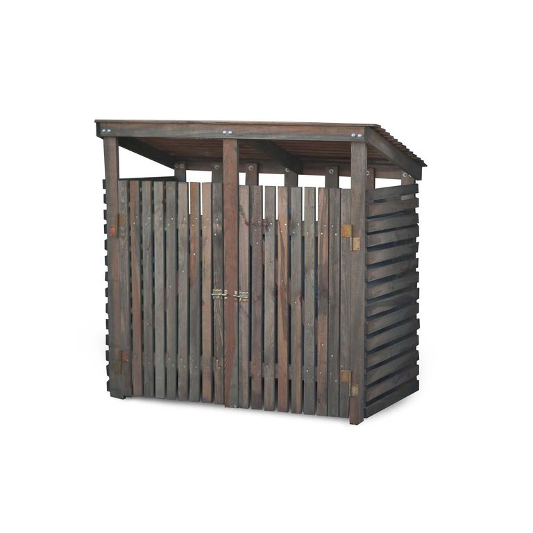 Aldsworth Outdoor Bin Store Double Natural Wood