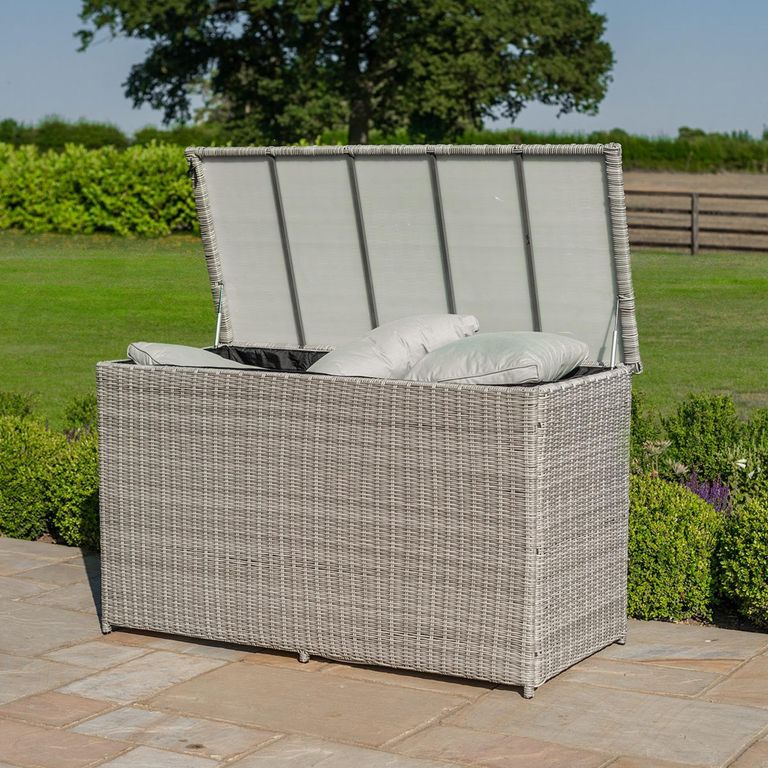 Oxford Garden Storage Box - Grey Rattan