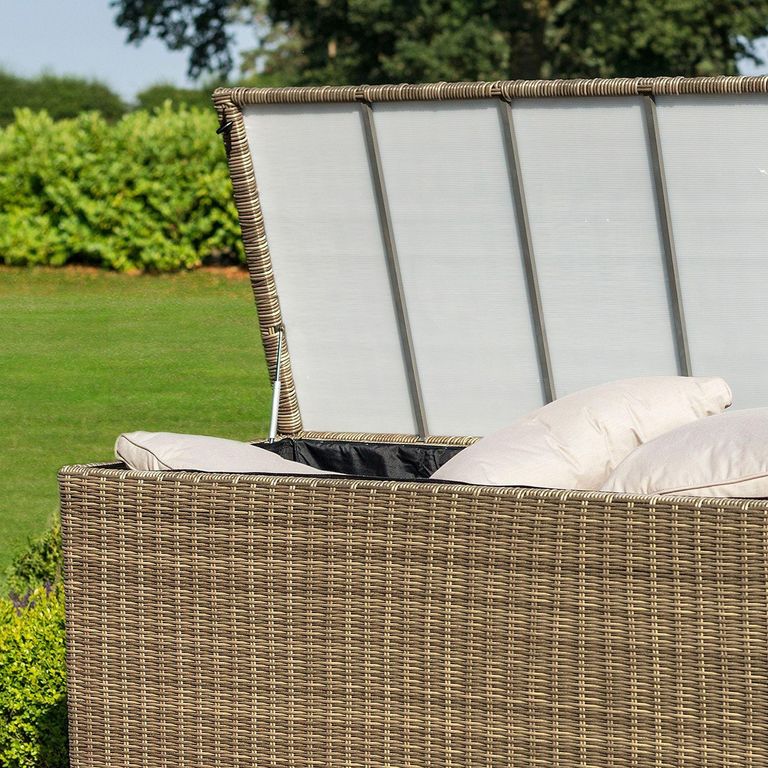 Winchester Garden Storage Box - Natural Rattan