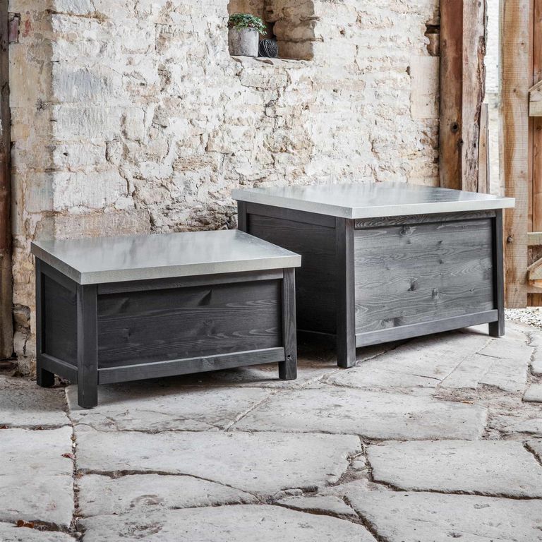 Moreton Outdoor Black Storage Box Small