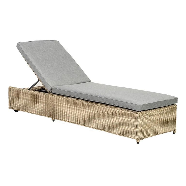 Wentworth Garden Sunlounger - Manual - Beige - Rattan