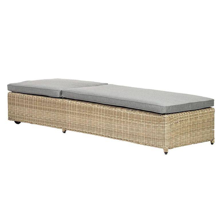 Wentworth Garden Sunlounger - Manual - Beige - Rattan