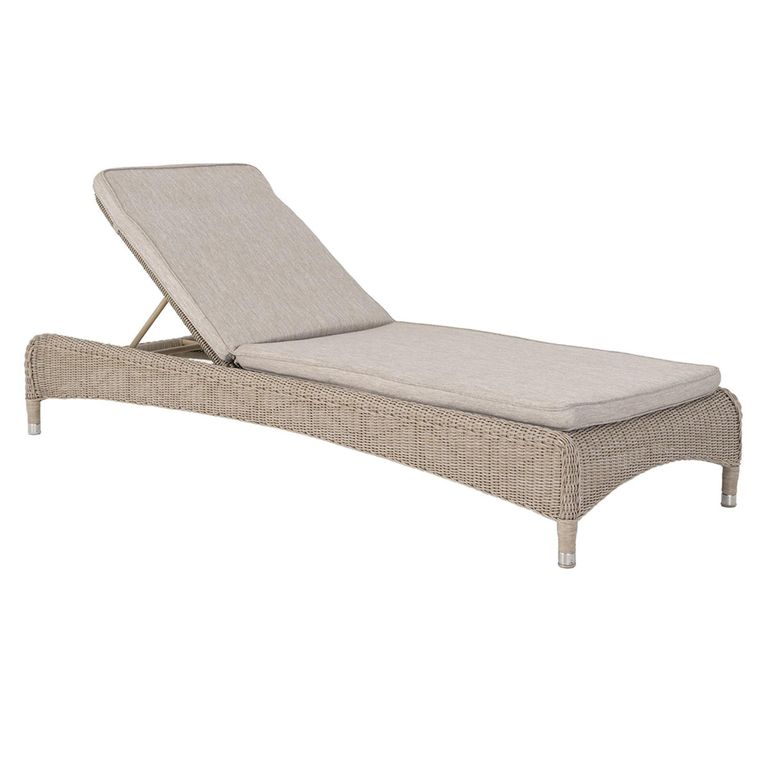 Hazelmere Stacking Sunbed - Fixed - Garden - Natural Weave