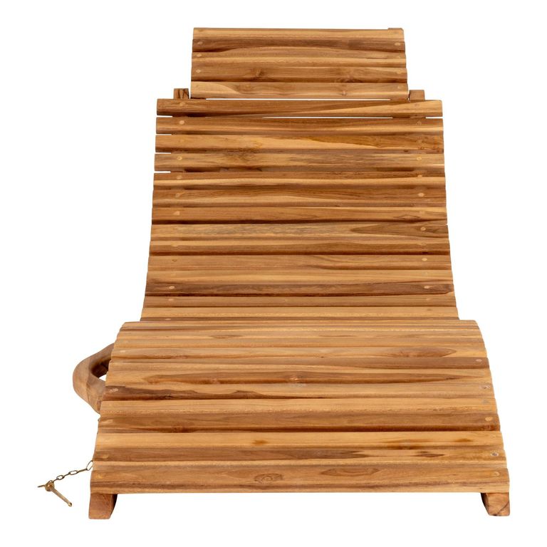 Arrieta Garden Sun Lounger - Natural - Teak Wood