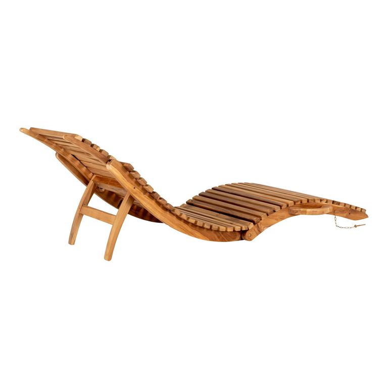 Arrieta Garden Sun Lounger - Natural - Teak Wood
