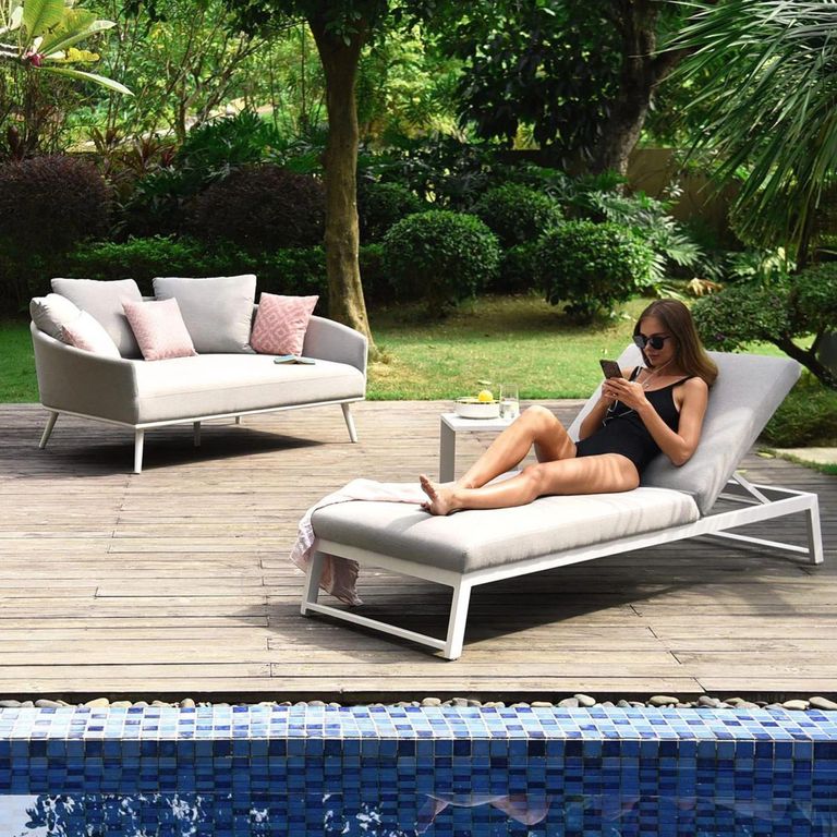 Allure Garden Sunlounger - Oatmeal