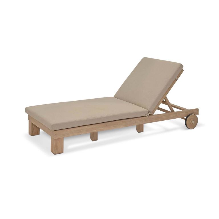 Porthallow Outdoor Lounger Natural Acacia Wood