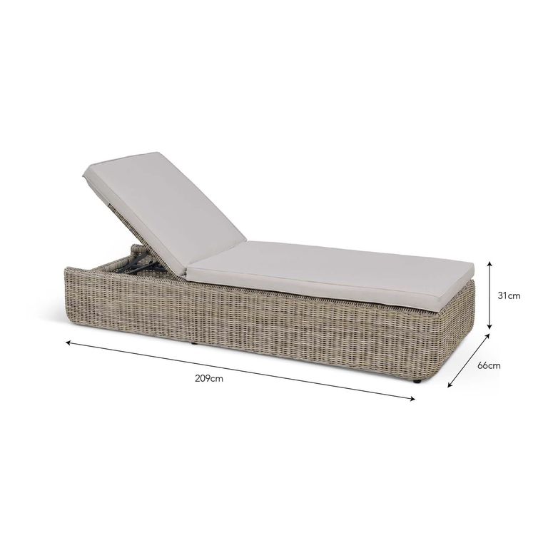 Skala Outdoor Lounger Light Rattan