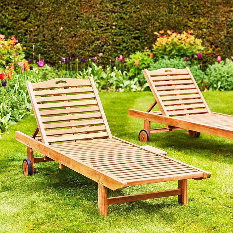 Winchcombe Outdoor Teak Sun Lounger