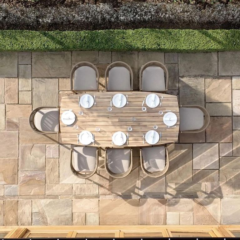 Porto Garden Dining Set - 8 Seater - 240cm - Sandstone