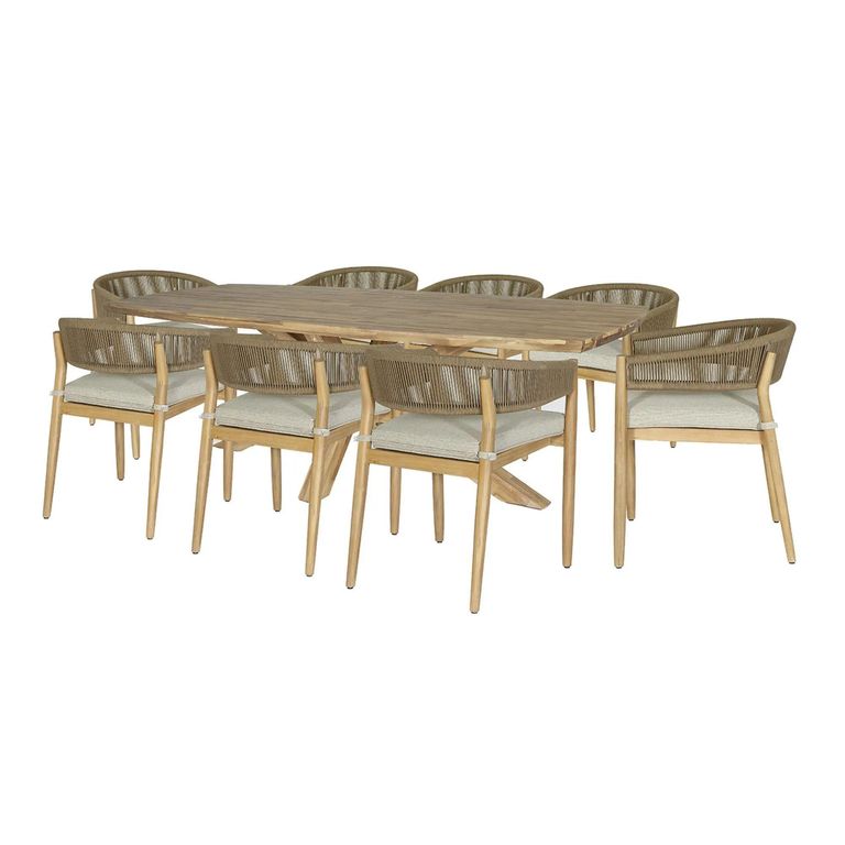 Porto Garden Dining Set - 8 Seater - 240cm - Sandstone