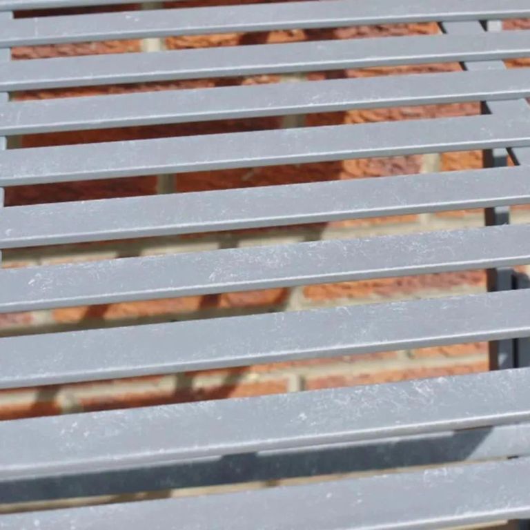 Garden Table - Savannah - Grey Metal - Round - with 2 Chairs