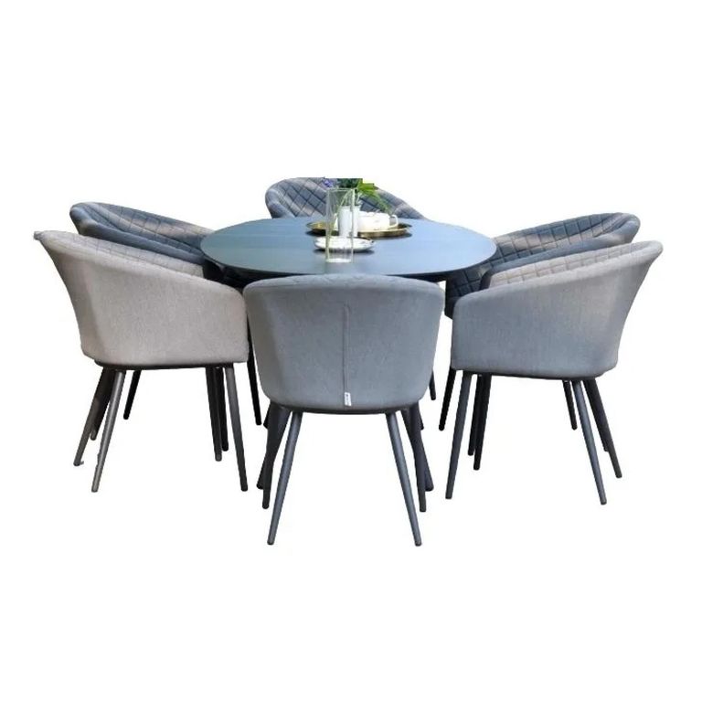 Ambition Oval Garden Dining Set - 6 Seater - 180cm - Flanelle