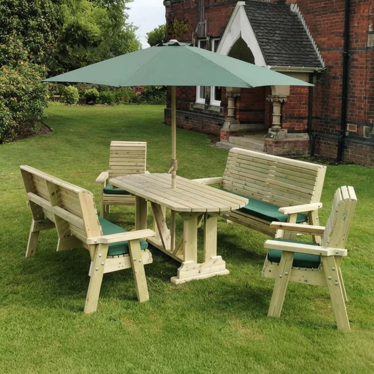 Churnet Valley Ergo Redwood 8 Seater Garden Set
