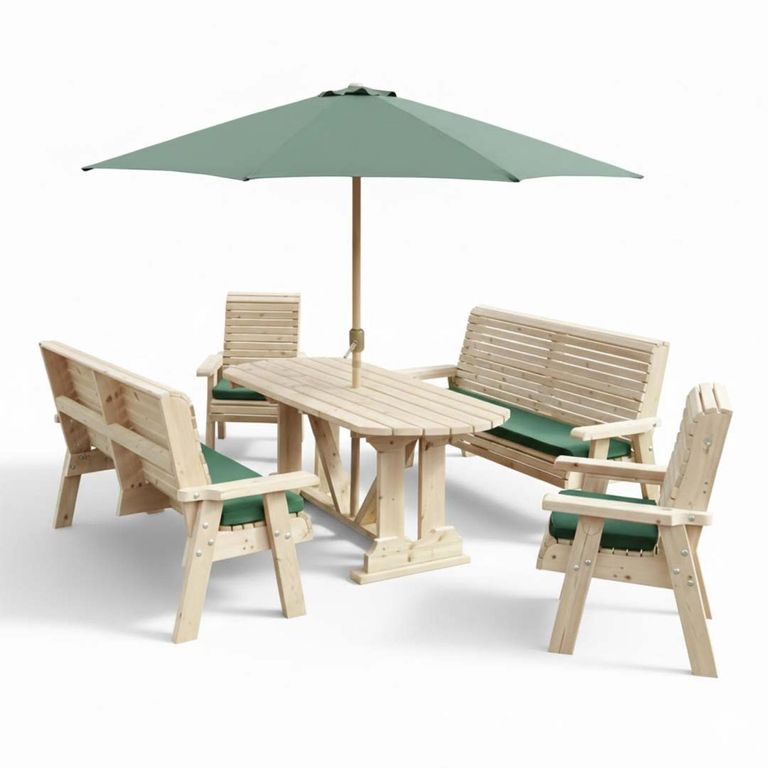 Churnet Valley Ergo Redwood 8 Seater Garden Set
