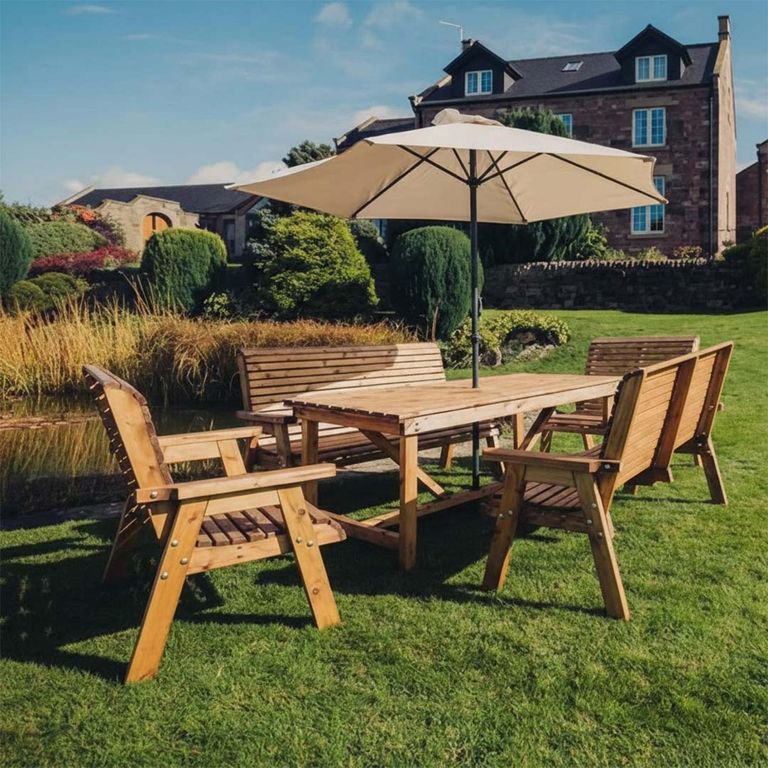 Churnet Valley Redwood 10 Seater Garden Dining Set