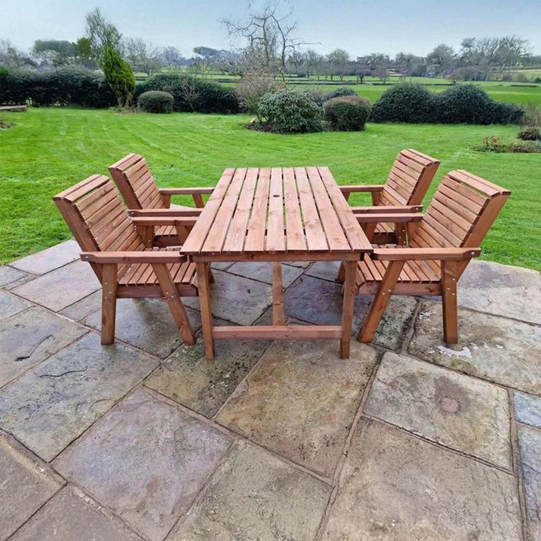 Churnet Valley Redwood 4 Seater Garden Dining Set