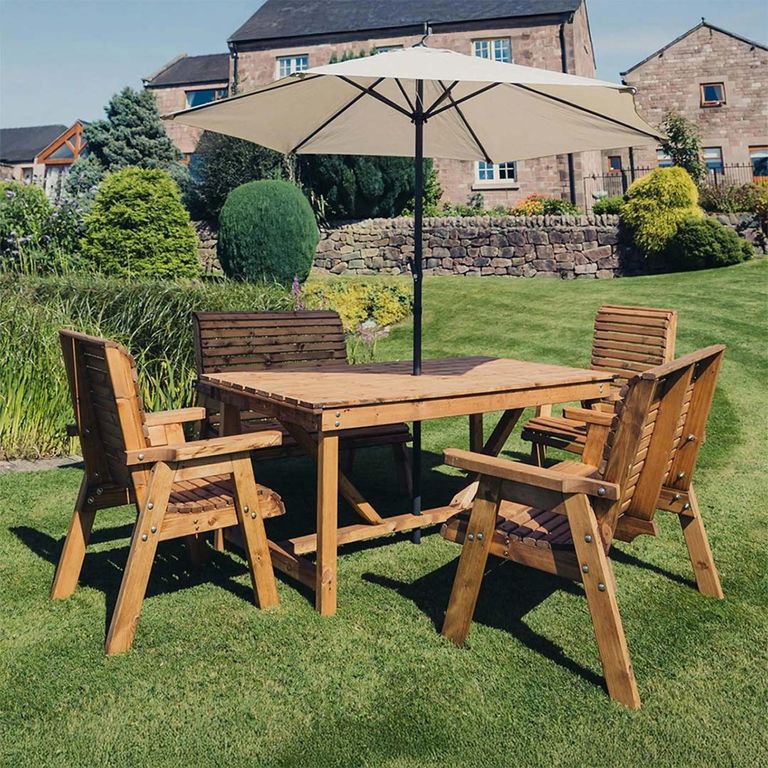 Churnet Valley Redwood 6 Seater Garden Dining Set