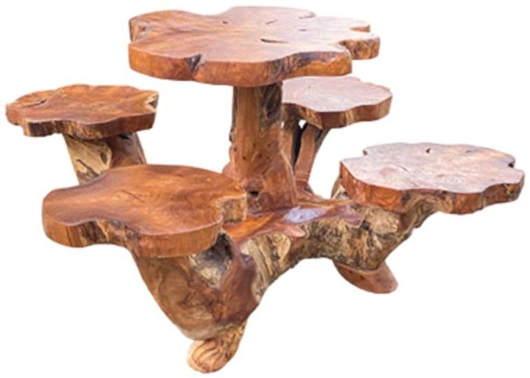 Teak Root Bar Table Set