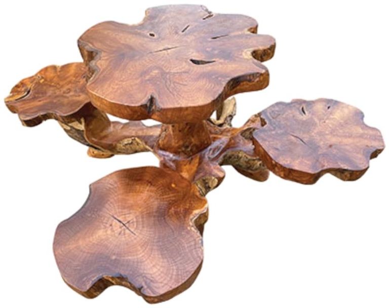 Teak Root Bar Table Set