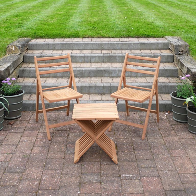 Garden Chair Set - Teak Wood - Folder Style