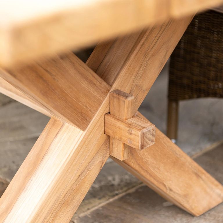 Plank Garden Dining Table - 12 Seater - 300cm - Teak Wood