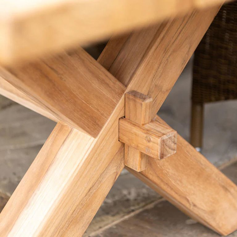 Plank Garden Dining Table - 8 Seater - 240cm - Teak Wood