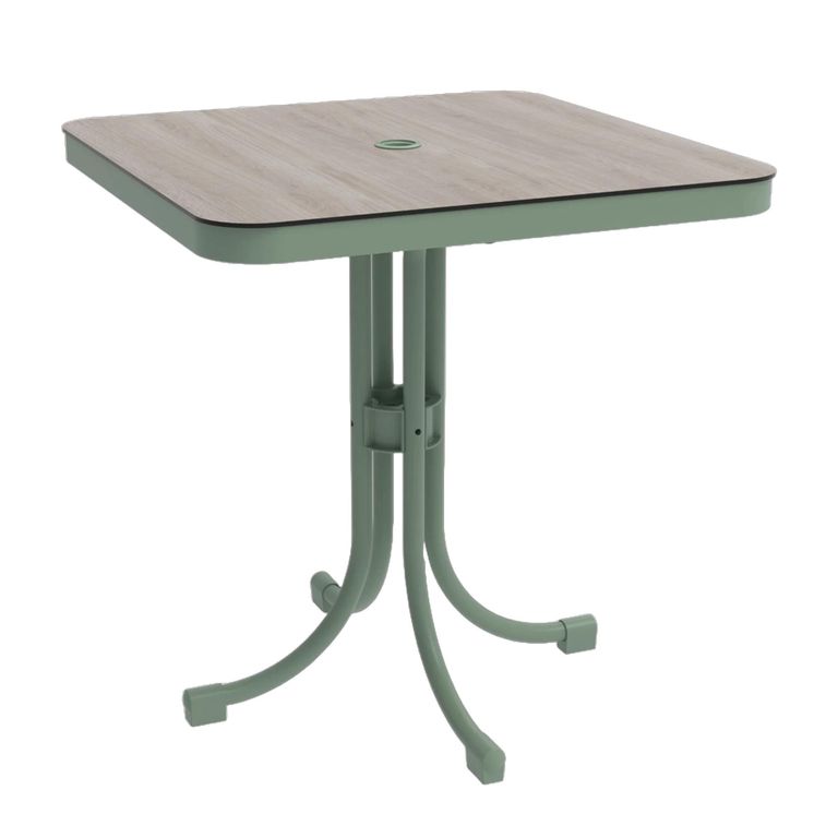 Bergen Garden Bistro Table - Square - Green Metal