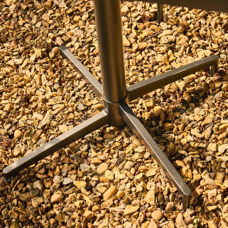 Oslo Garden Bistro Table - Square - Grey Metal