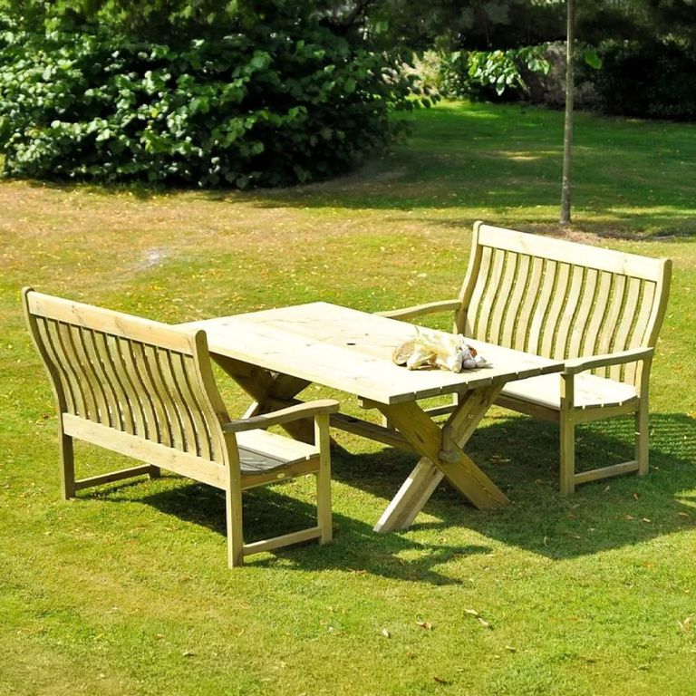 Pine Farmers Garden Dining Table - 4 Seater - 103cm
