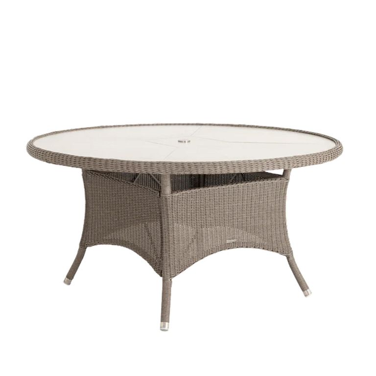 Hazelmere Square Dining Table - 6 Seater - 60cm - Garden - Grey Weave