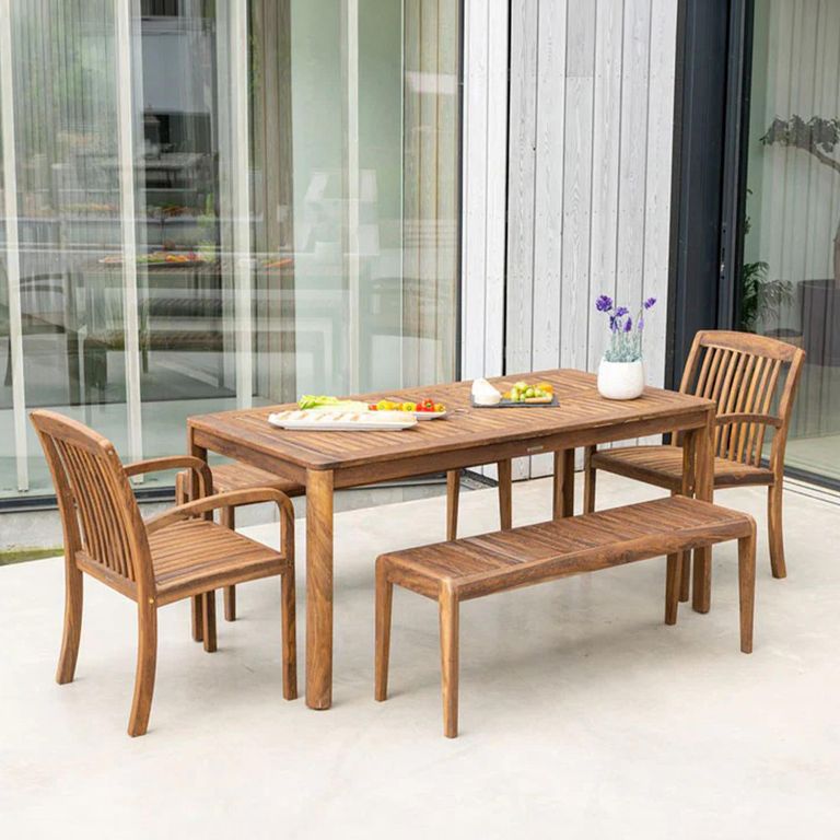 Bolney Dining Table - 6 Seater - 160cm - Garden - Acacia Wood