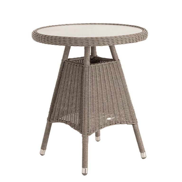 Hazelmere Round Bistro Table - Garden - Grey Weave