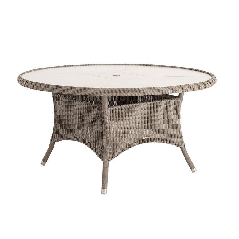 Hazelmere Square Dining Table - 6 Seater - 60cm - Garden - Grey Weave