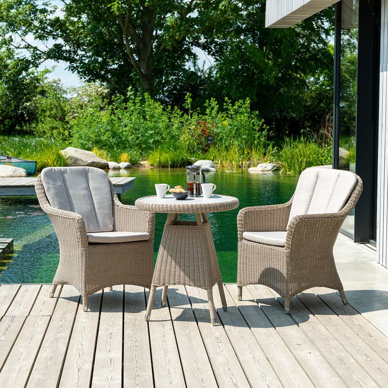 Hazelmere Round Bistro Table - Garden - Natural Weave