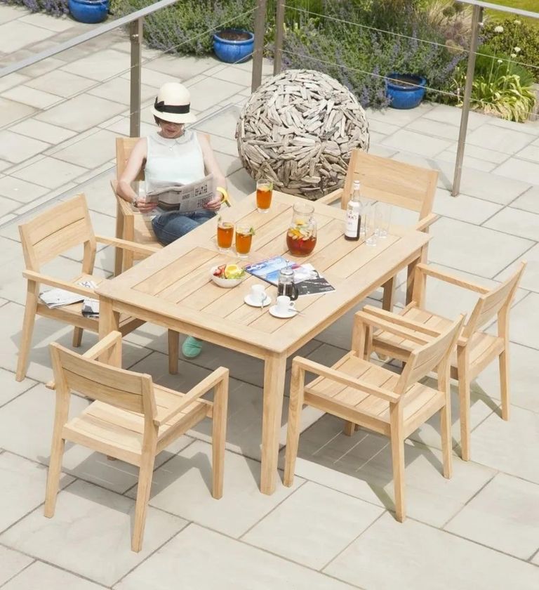 Roble Garden Dining Table - 6 Seater - 150cm